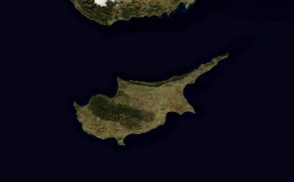 Так выглядит Кипр сегодня (фото Zoom Earth)