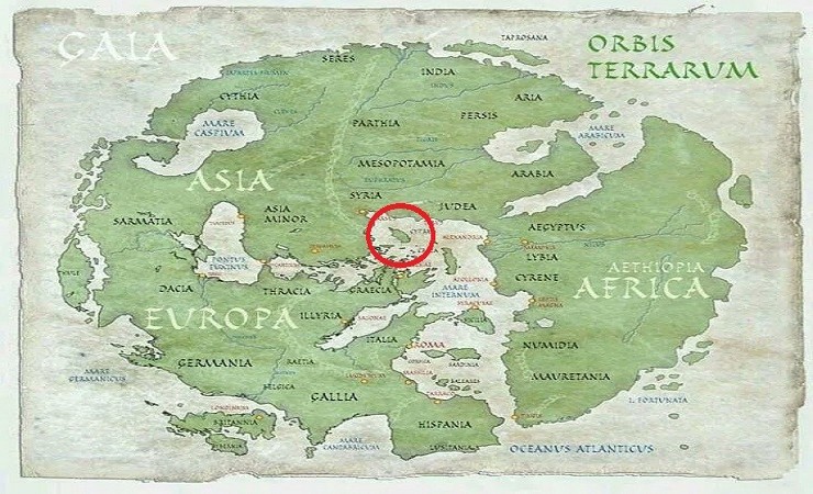 Древняя карта с Кипром в центре мира - Вестник Кипра